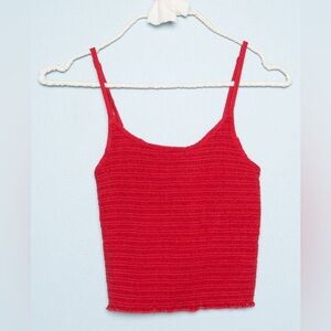 Brandy Melville Shirred Red Cami